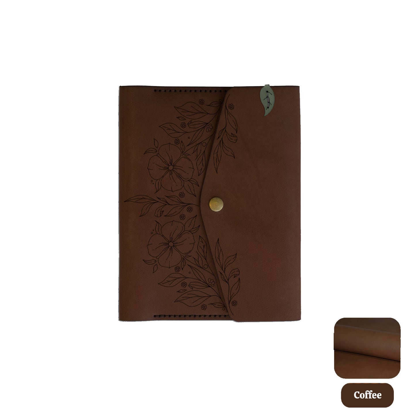 A5 Leather Notebook Cover - Floral Range
