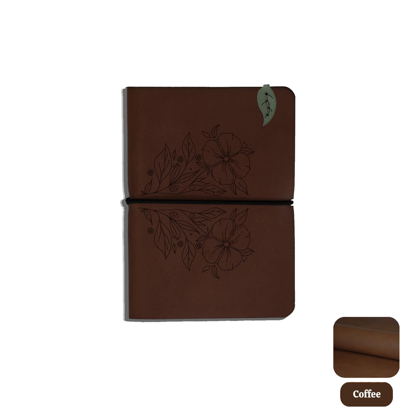 A6 Leather Notebook Cover - Floral Range