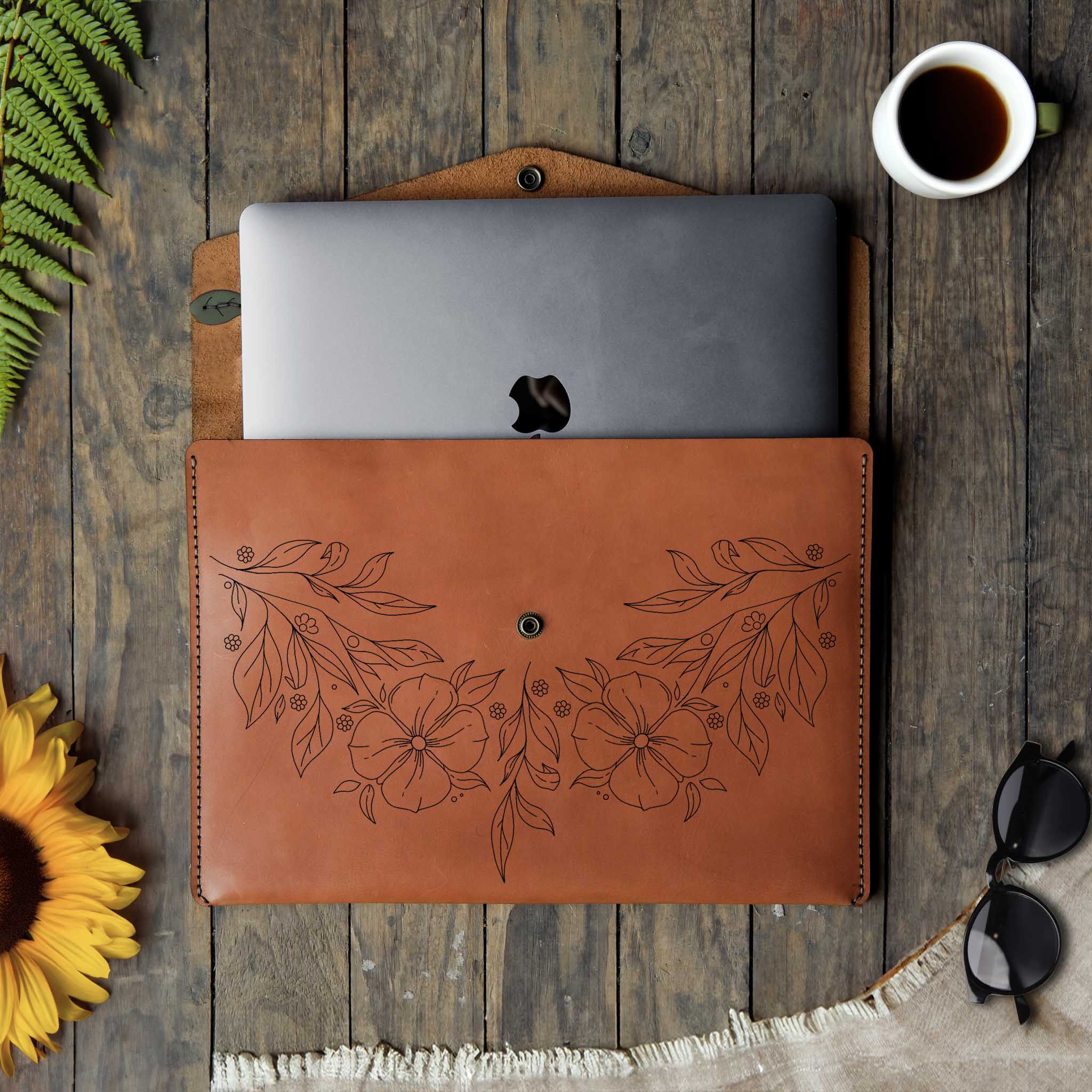 Leather Macbook Sleeve - Floral Range – The Great Break