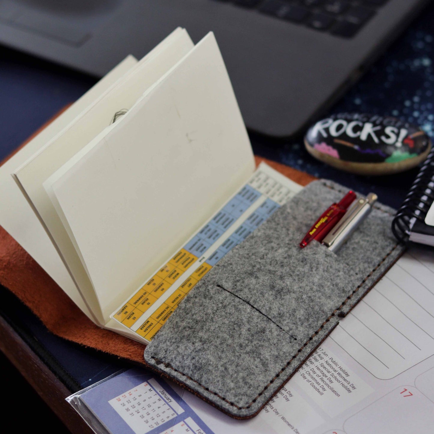 A6 Leather Notebook Cover - Floral Range